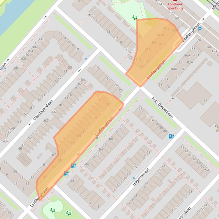 Kaart van postcodegebied 2497DC.