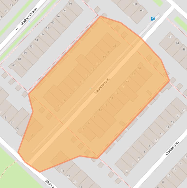 Kaart van postcodegebied 2497DD.