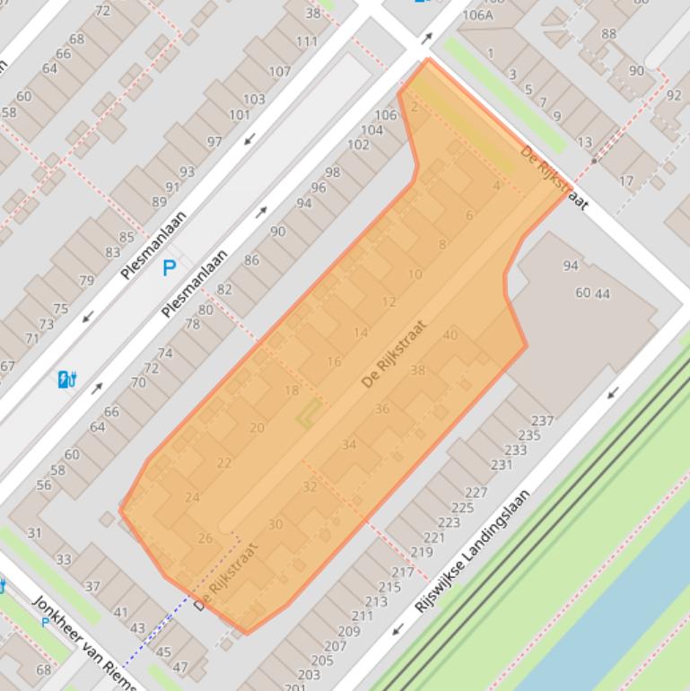 Kaart van postcodegebied 2497DP.