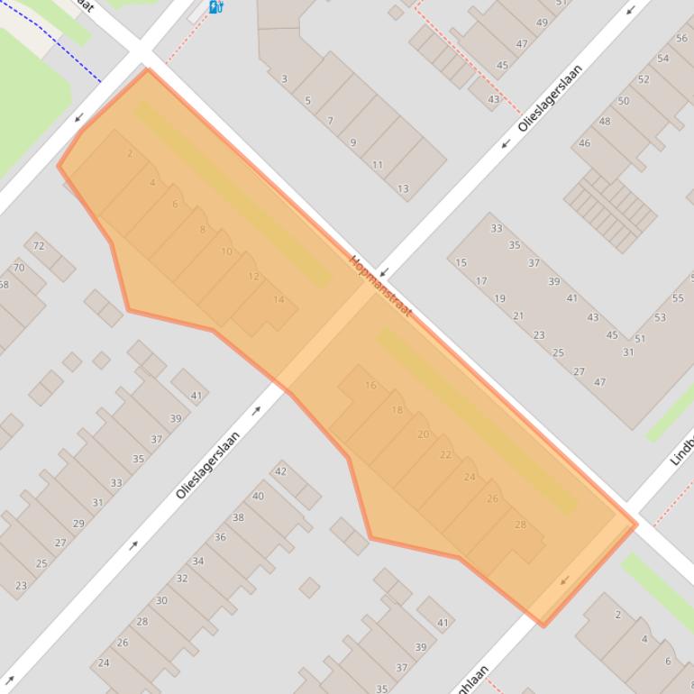 Kaart van postcodegebied 2497DV.