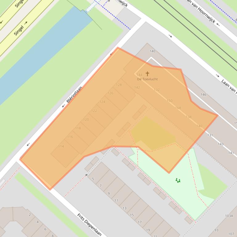 Kaart van postcodegebied 2497EA.