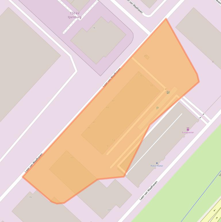 Kaart van postcodegebied 2497GN.