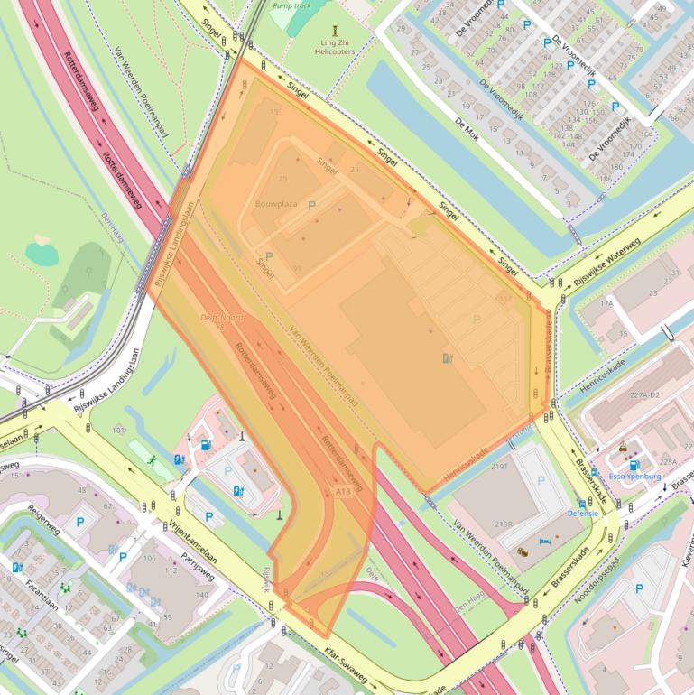 Kaart van postcodegebied 2497GS.