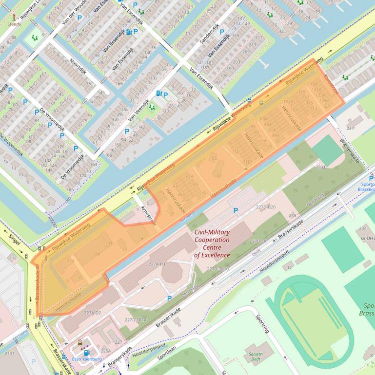 Kaart van postcodegebied 2497NB.