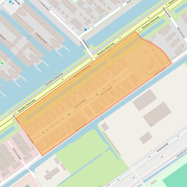 Kaart van postcodegebied 2497NC.
