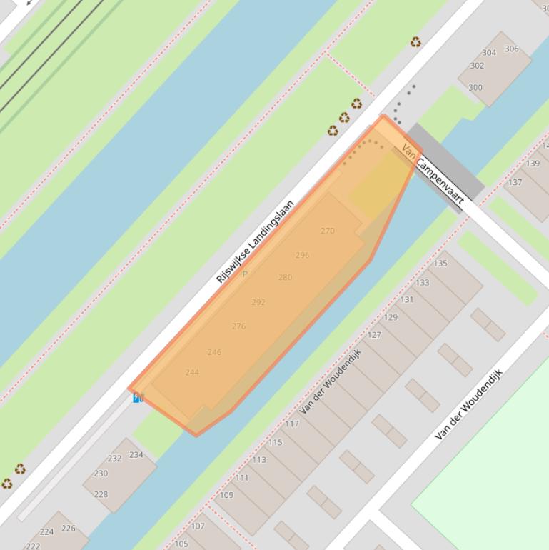 Kaart van postcodegebied 2497TG.