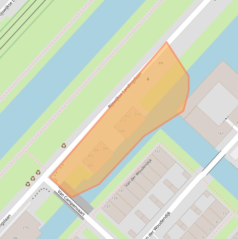 Kaart van postcodegebied 2497TH.