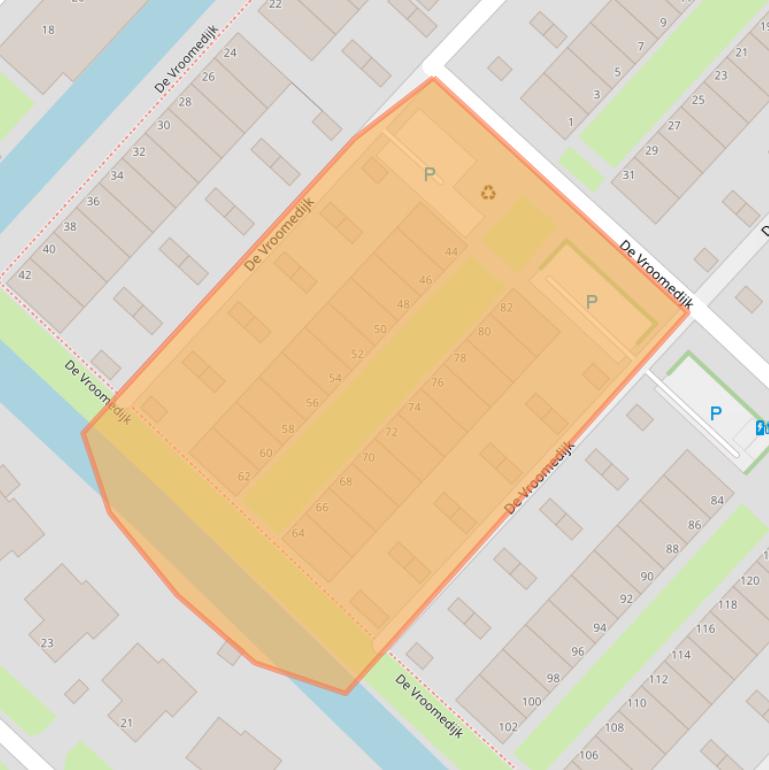 Kaart van postcodegebied 2497VK.