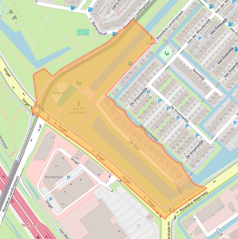 Kaart van postcodegebied 2497VT.