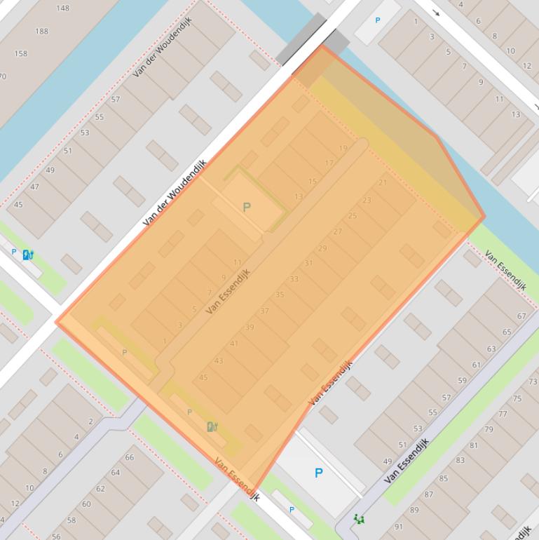 Kaart van postcodegebied 2497WB.