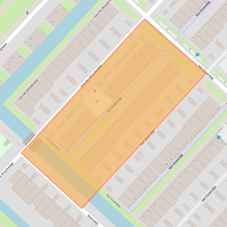 Kaart van postcodegebied 2497WJ.