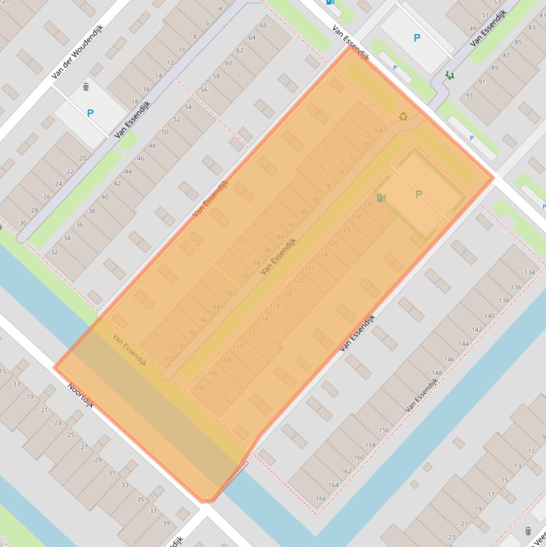 Kaart van postcodegebied 2497WK.