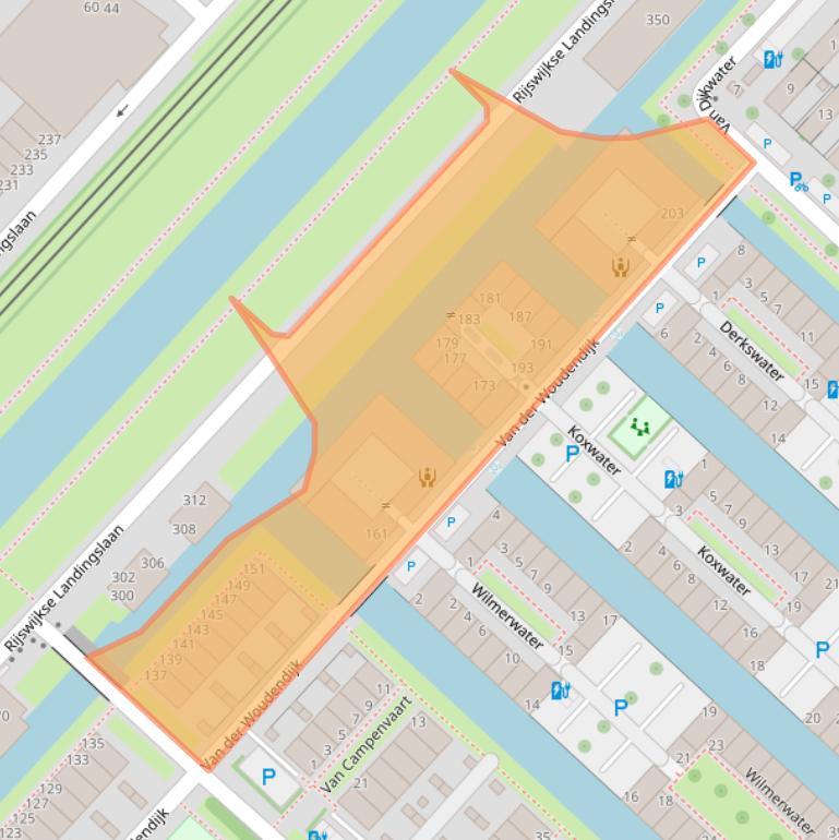 Kaart van postcodegebied 2497XT.