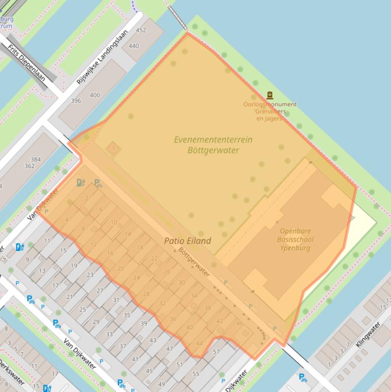 Kaart van postcodegebied 2497ZJ.