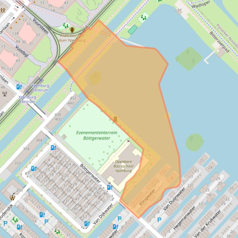 Kaart van postcodegebied 2497ZK.