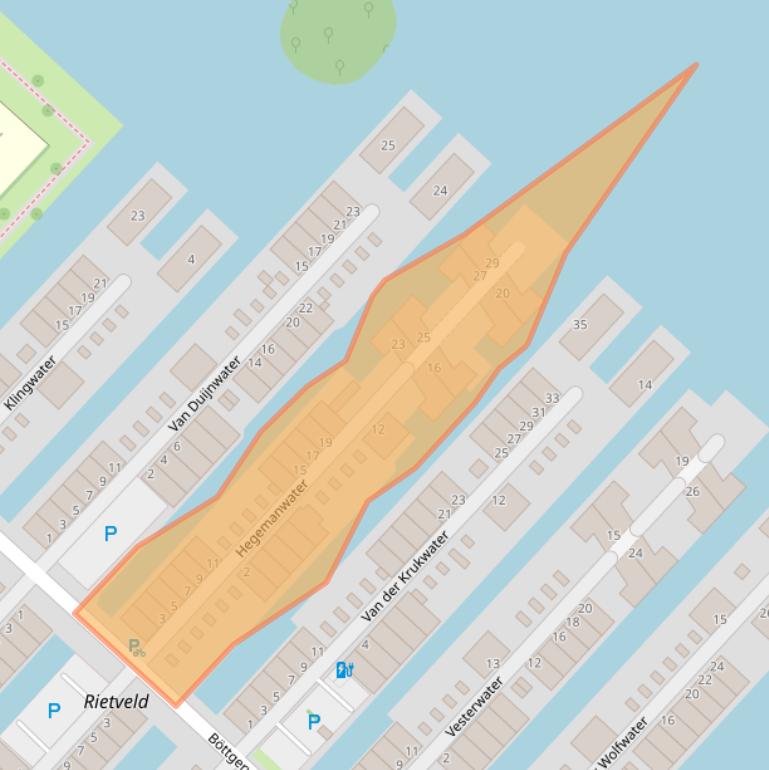 Kaart van postcodegebied 2497ZP.