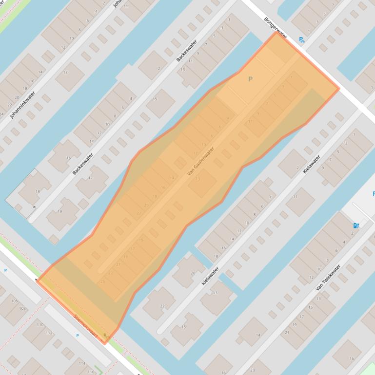 Kaart van postcodegebied 2497ZR.