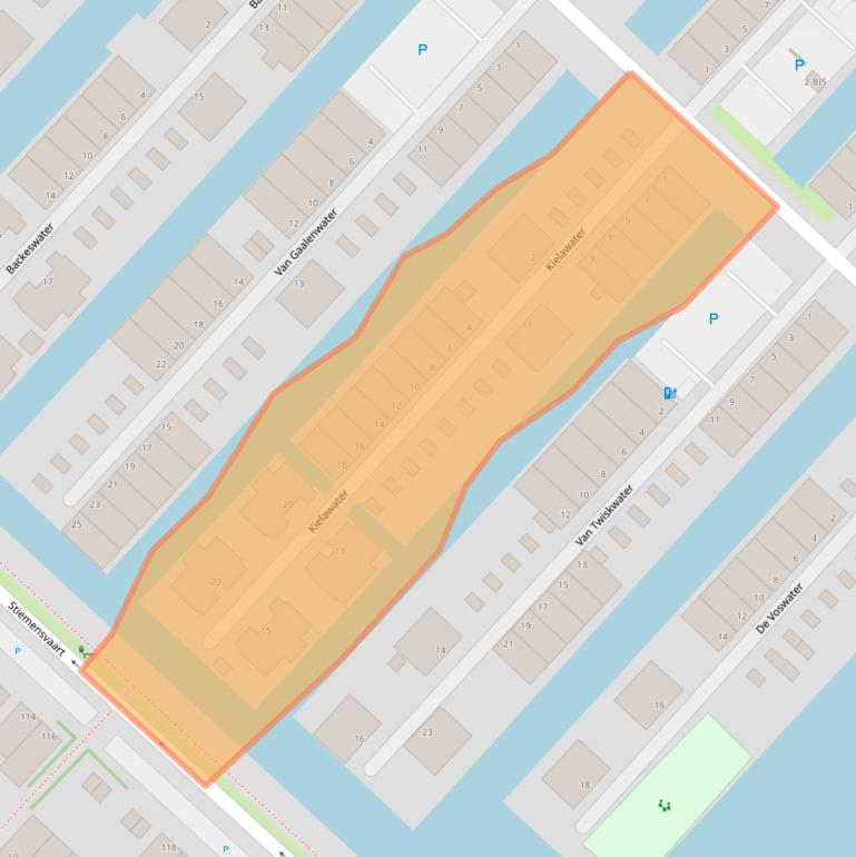 Kaart van postcodegebied 2497ZS.