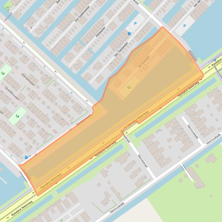 Kaart van postcodegebied 2497ZX.