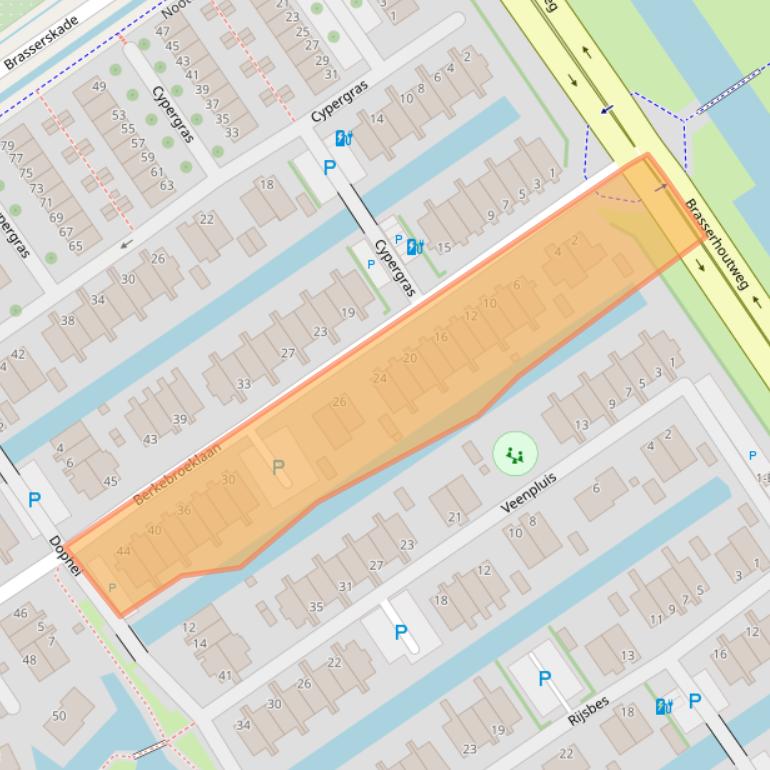 Kaart van postcodegebied 2498AE.