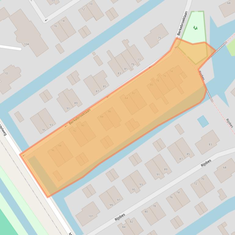 Kaart van postcodegebied 2498AH.