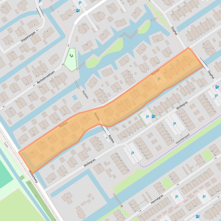 Kaart van postcodegebied 2498AS.
