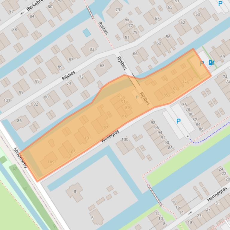 Kaart van postcodegebied 2498AW.