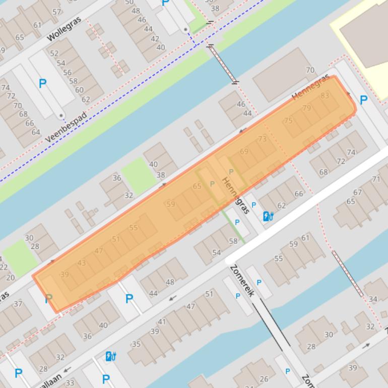 Kaart van postcodegebied 2498BN.