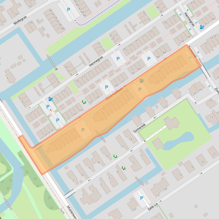 Kaart van postcodegebied 2498BV.