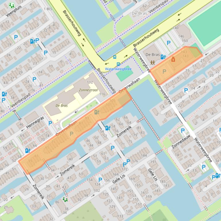 Kaart van postcodegebied 2498BW.