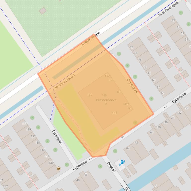 Kaart van postcodegebied 2498CA.