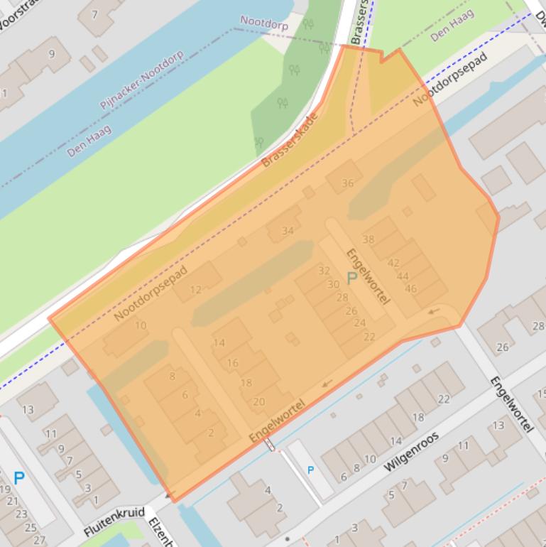 Kaart van postcodegebied 2498CG.