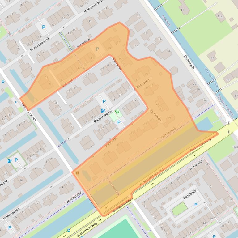 Kaart van postcodegebied 2498CL.