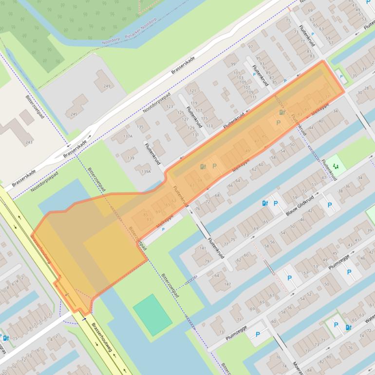 Kaart van postcodegebied 2498CT.