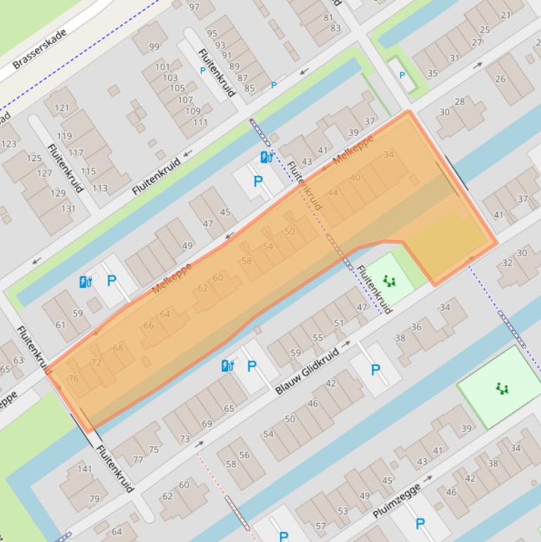 Kaart van postcodegebied 2498CW.