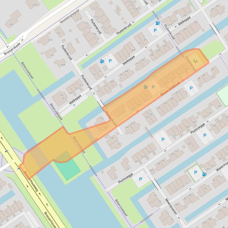 Kaart van postcodegebied 2498DB.