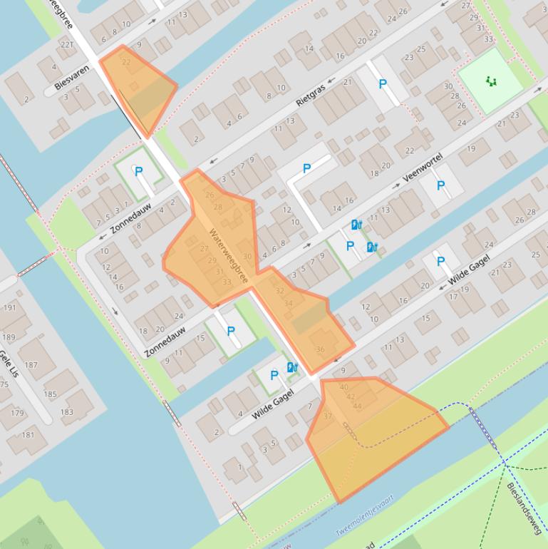 Kaart van postcodegebied 2498EN.