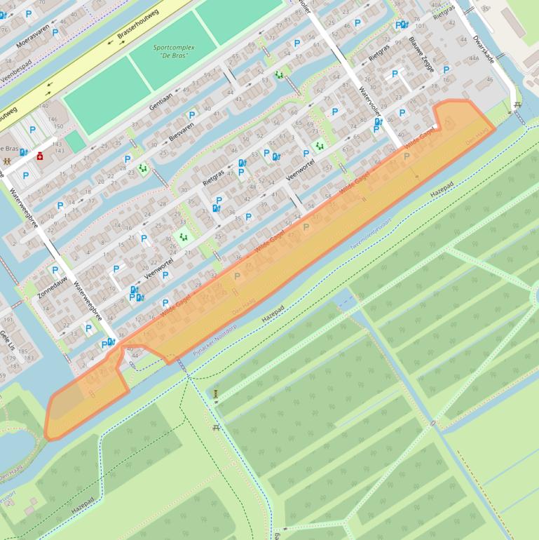 Kaart van postcodegebied 2498ER.