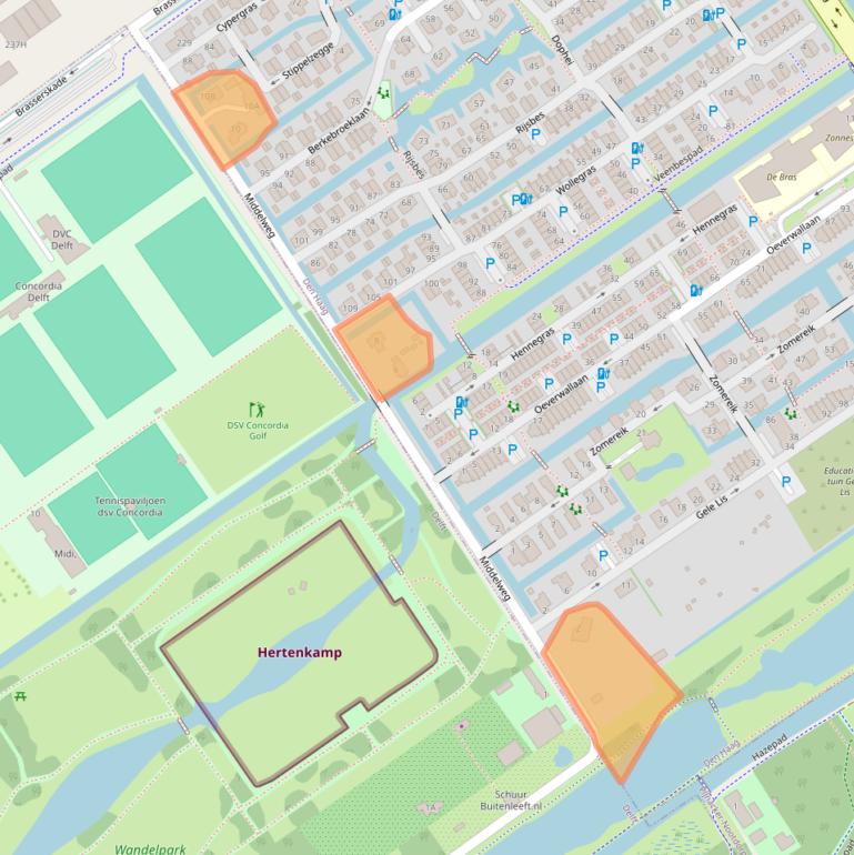 Kaart van postcodegebied 2498ZC.