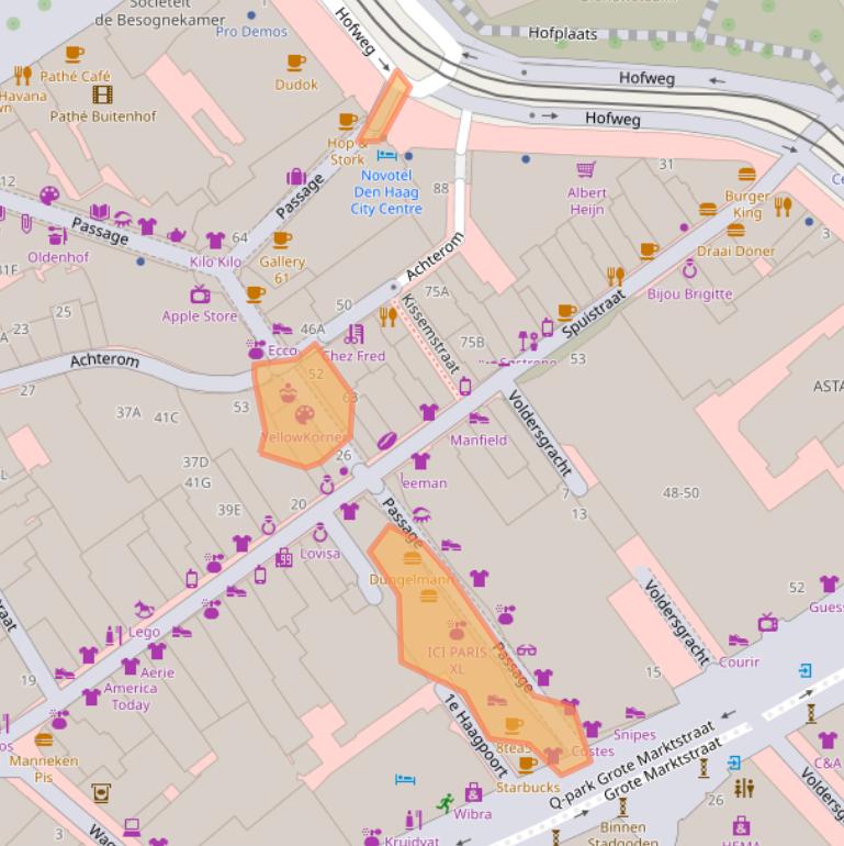 Kaart van postcodegebied 2511AC.