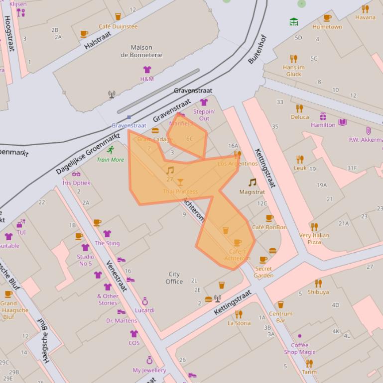 Kaart van postcodegebied 2511AJ.