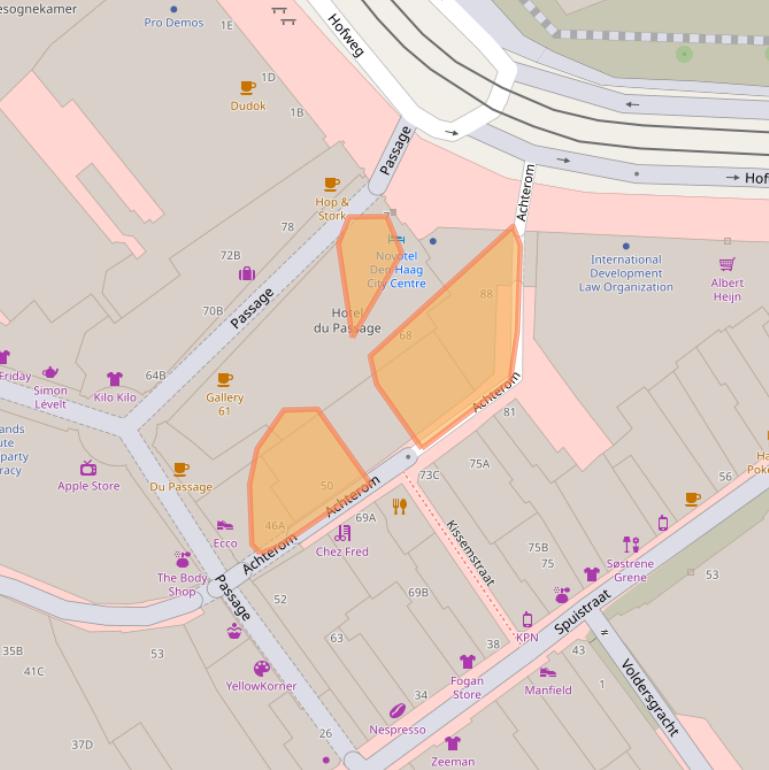 Kaart van postcodegebied 2511AK.