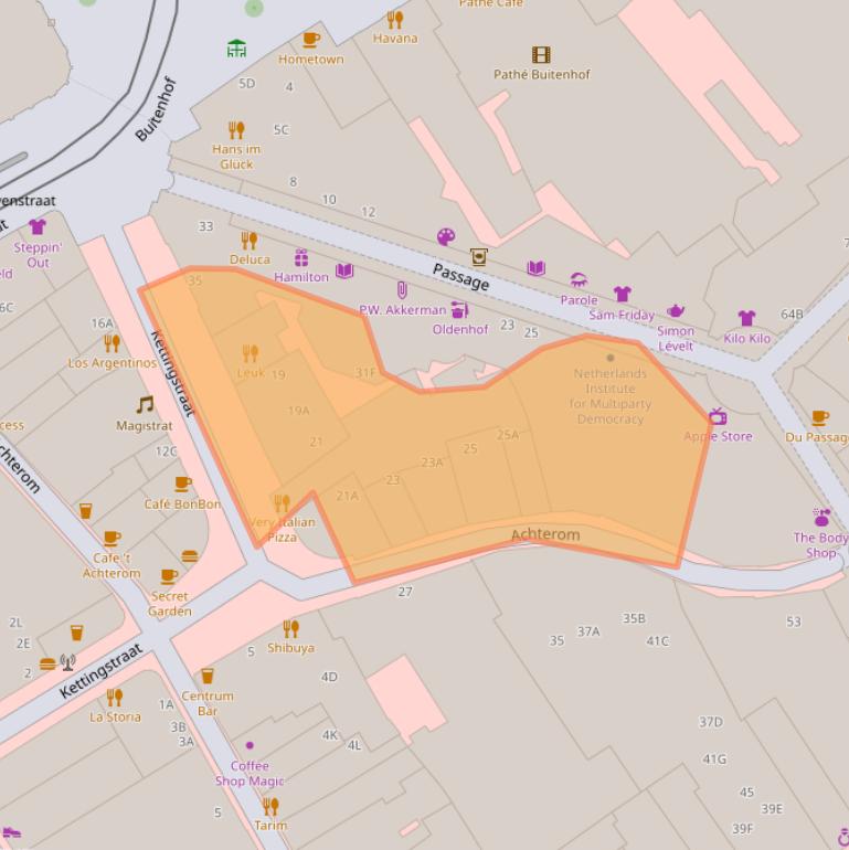 Kaart van postcodegebied 2511AM.