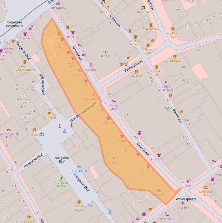 Kaart van postcodegebied 2511AR.
