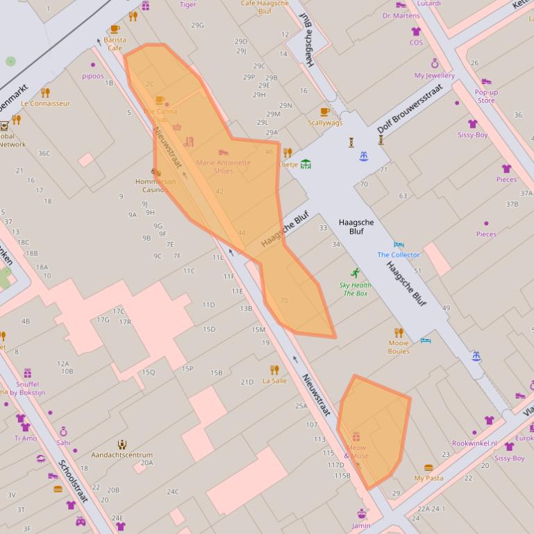 Kaart van postcodegebied 2511AV.
