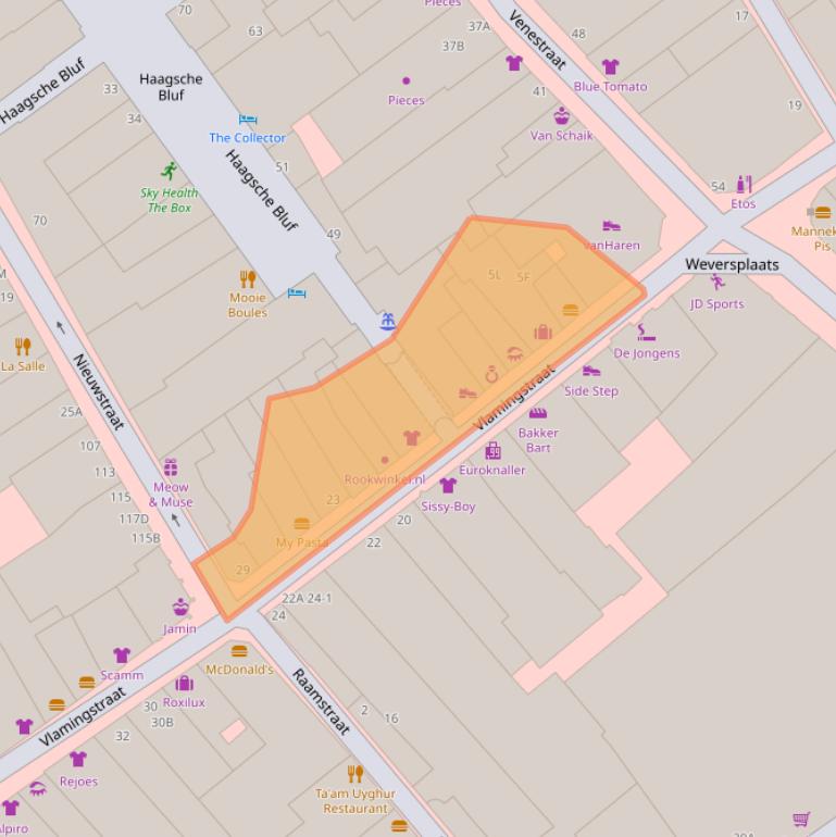 Kaart van postcodegebied 2511AZ.