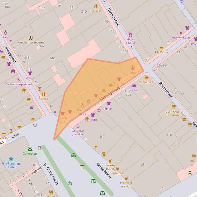 Kaart van postcodegebied 2511BA.