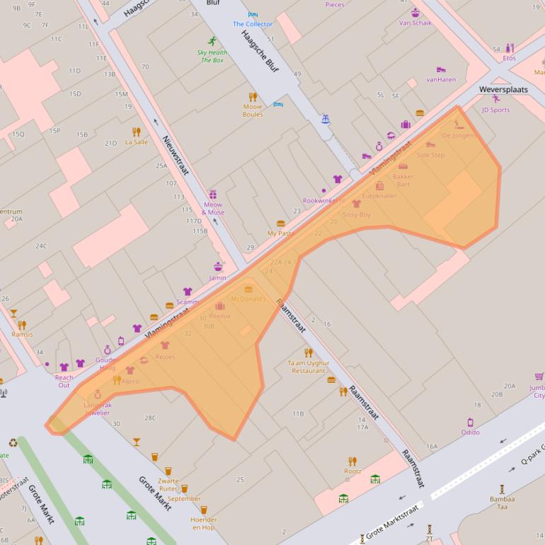 Kaart van postcodegebied 2511BB.