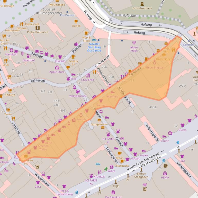 Kaart van postcodegebied 2511BC.