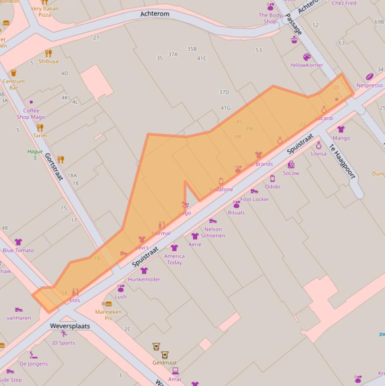 Kaart van postcodegebied 2511BD.